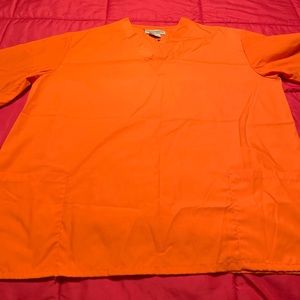 Bright Orange scrub top XL
